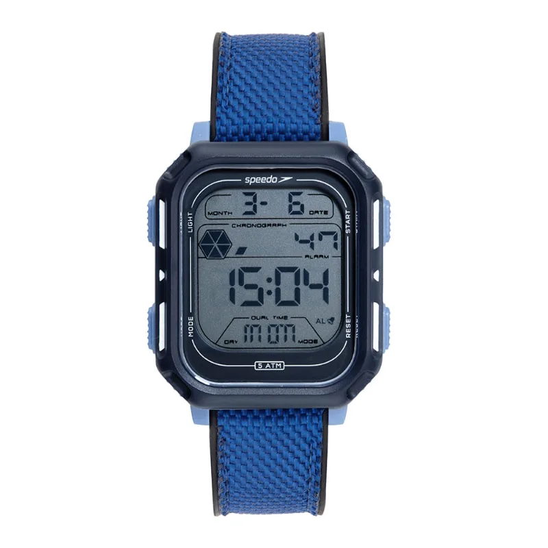 Relógio Masculino Speedo Anadigi Quadrado Azul