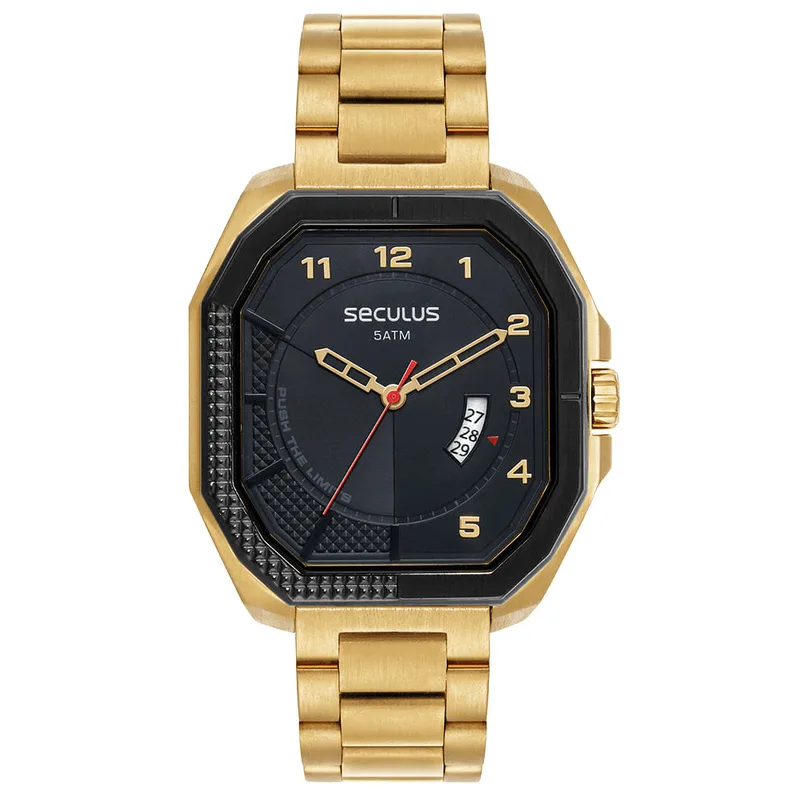Relógio Masculino Seculus Casual Dourado – 77300GPSVHA2