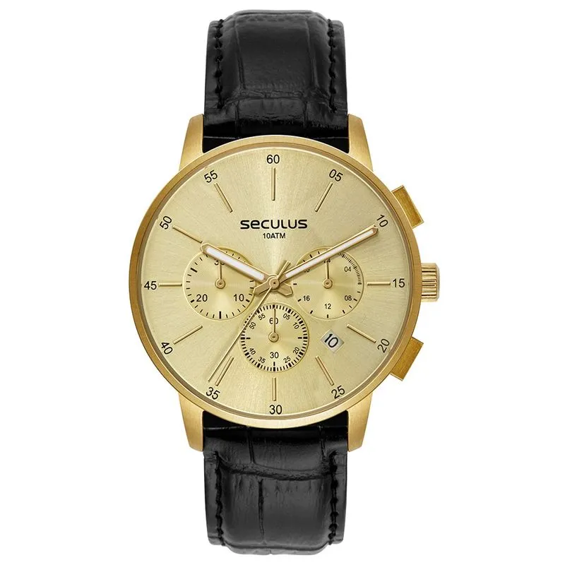Relogio De Pulso Masculino Preto 44258gpsvdc2 - Seculus