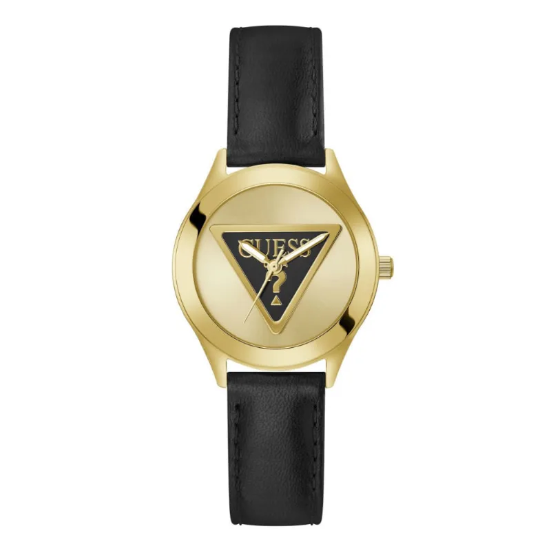 Relógio Guess Feminino Couro Dourado