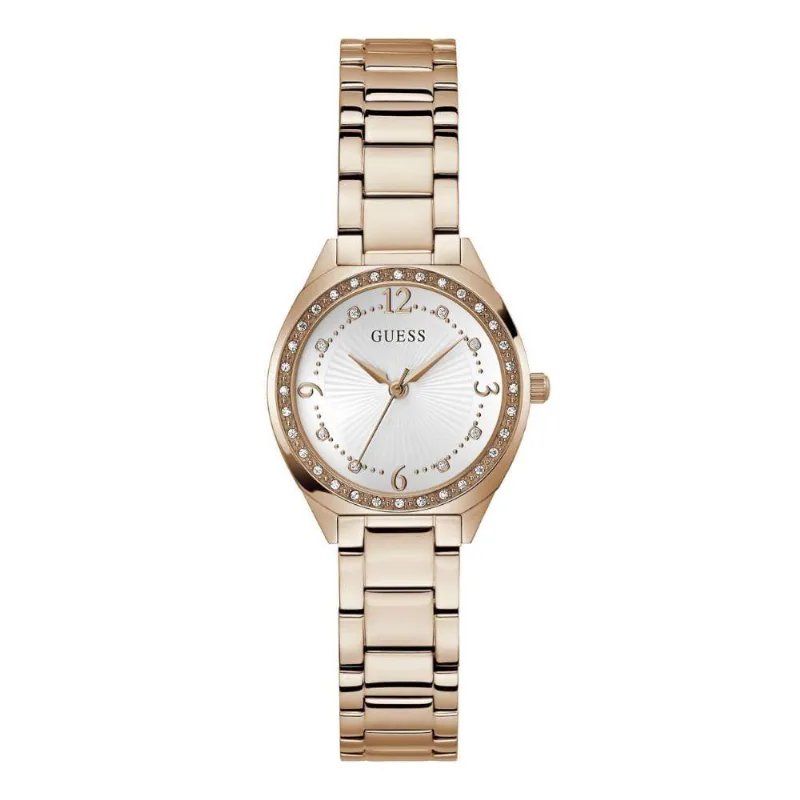Relógio Feminino Guess Clássico Rosé Analógico Aço Inox Rosê Guess 30MM