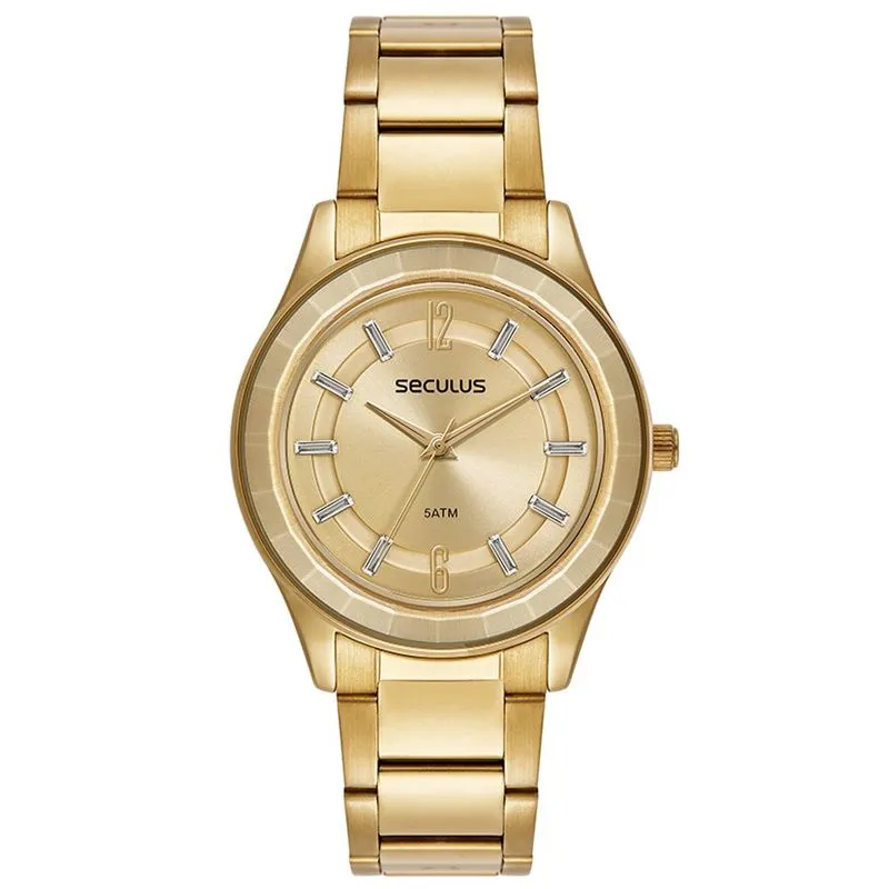 Relógio Feminino Seculus Dourado 77309LPSVDS3