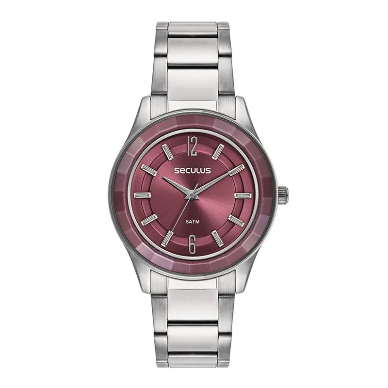 Relogio De Pulso Feminino Prata 77309l0svns5 - Seculus