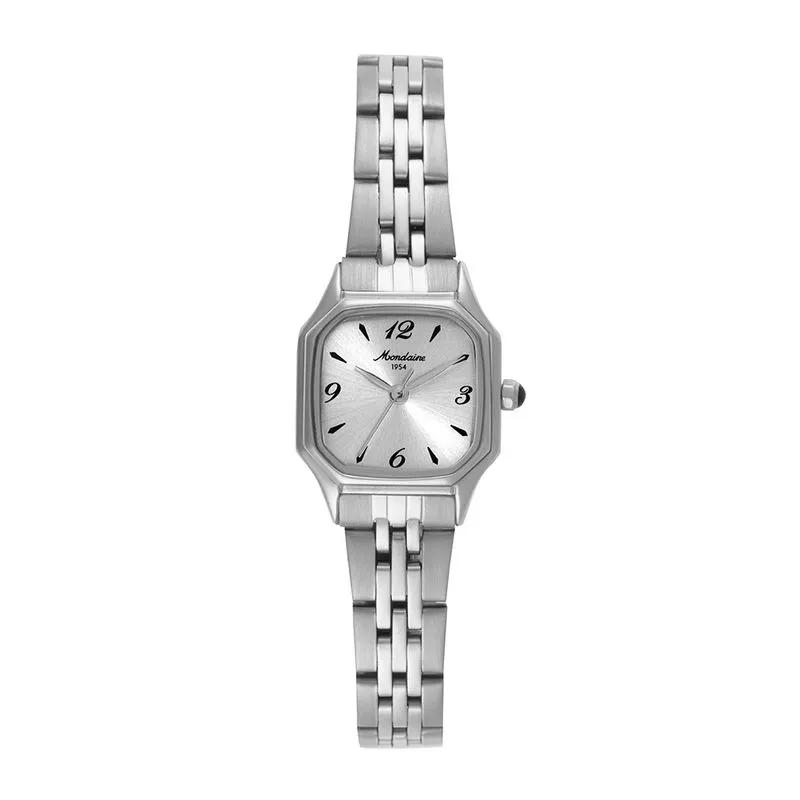 Relógio Feminino Quadrado Vintage Prata