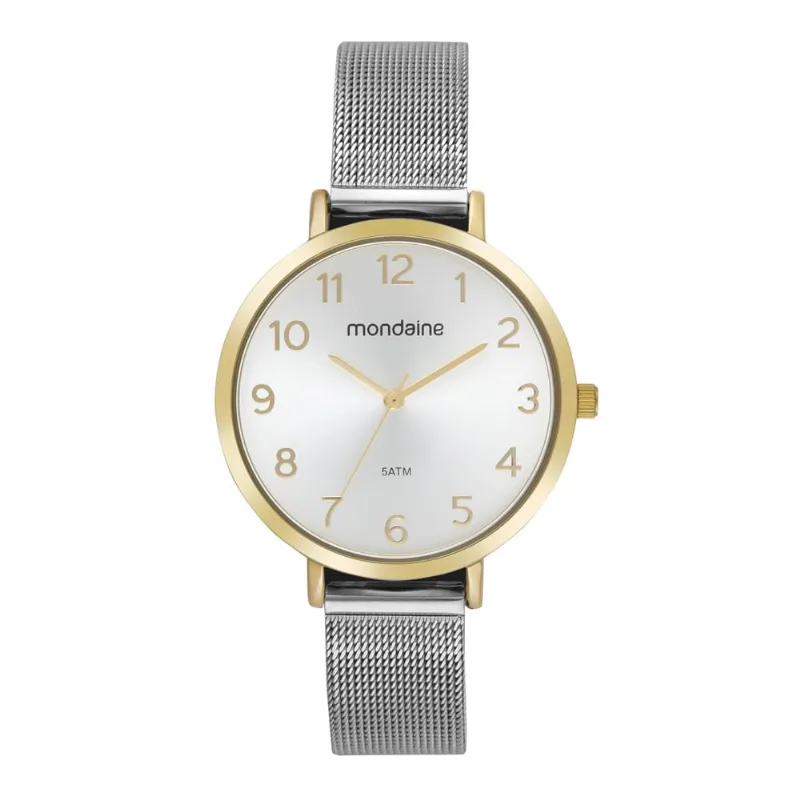 Relogio Mondaine Feminino Ref: 32846lpmvbe1 Casual Mesh Bicolor