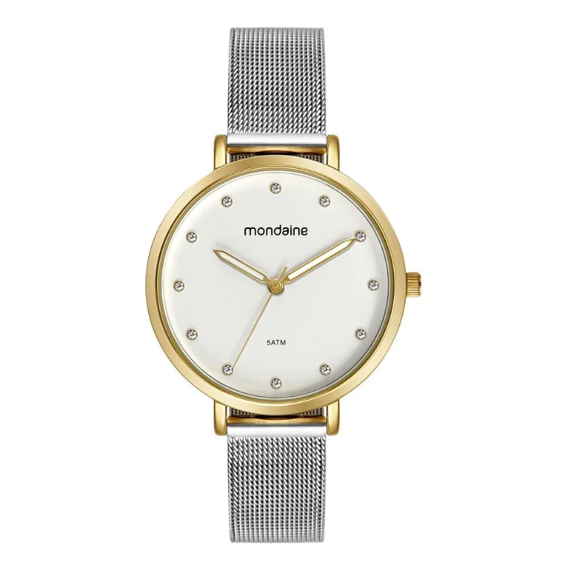 Relogio Mondaine Feminino Ref: 32847lpmvbe1 Casual Mesh Bicolor