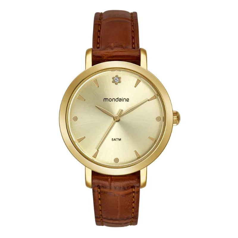 Relogio Mondaine Feminino Ref: 99758lpmvdh1 Casual Dourado