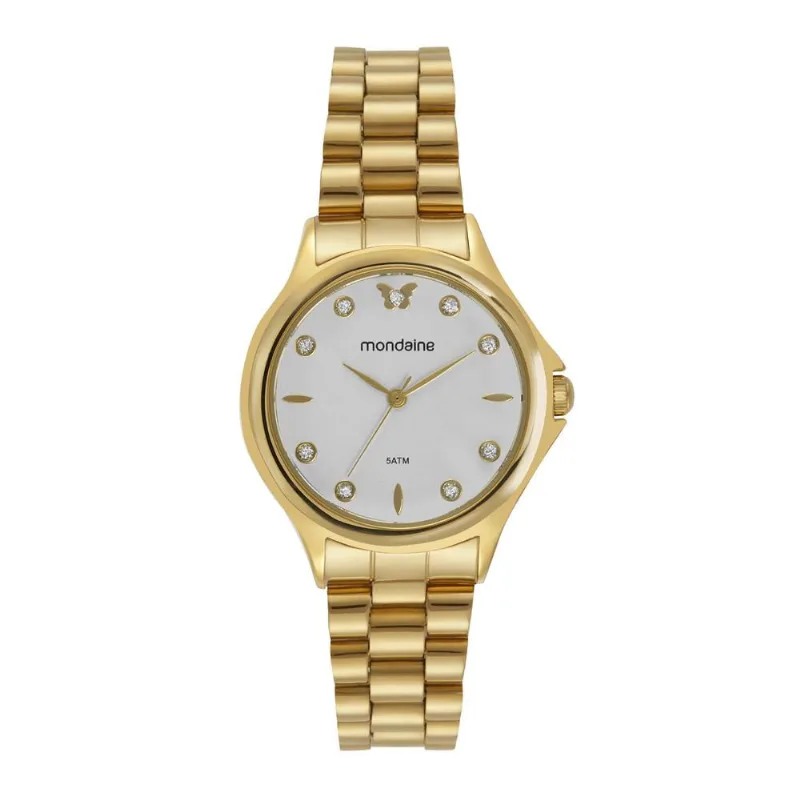 Relogio Mondaine Feminino Ref: 99760lpmvde1 Casual Dourado