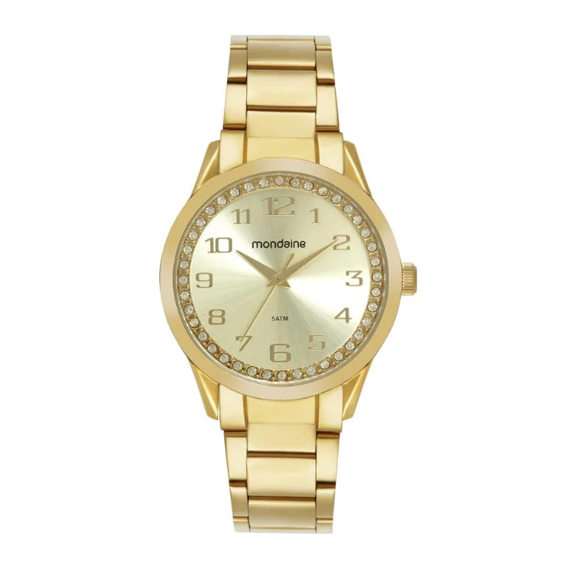 Relogio Mondaine Feminino Casual Dourado