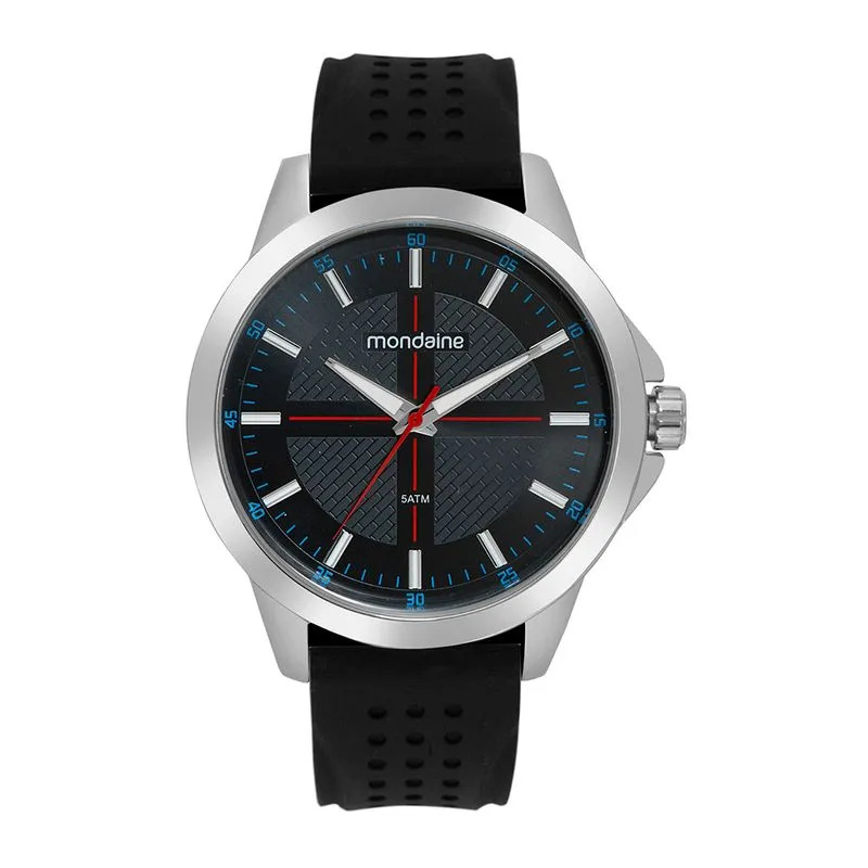 Relógio Masculino Casual Silicone Preto