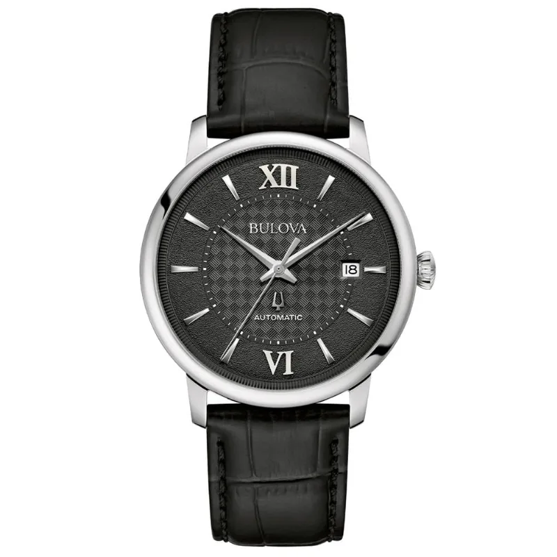 Relógio Bulova Masculino Ref: 96b441 Automático Prateado Hudson