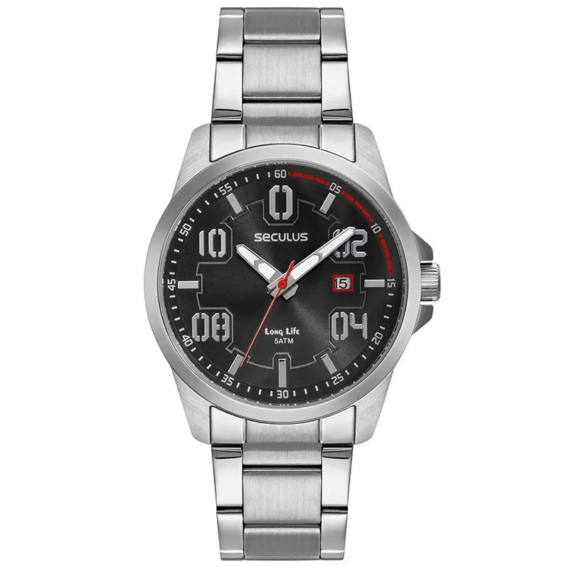 Relogio De Pulso Masculino 44198g0svna1k3 Prata - Seculus