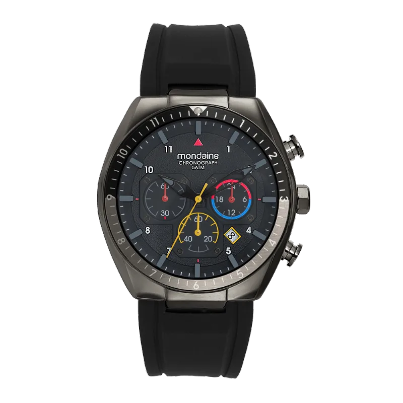 Relógio Masculino Cronógrafo Chumbo Pulseira Silicone