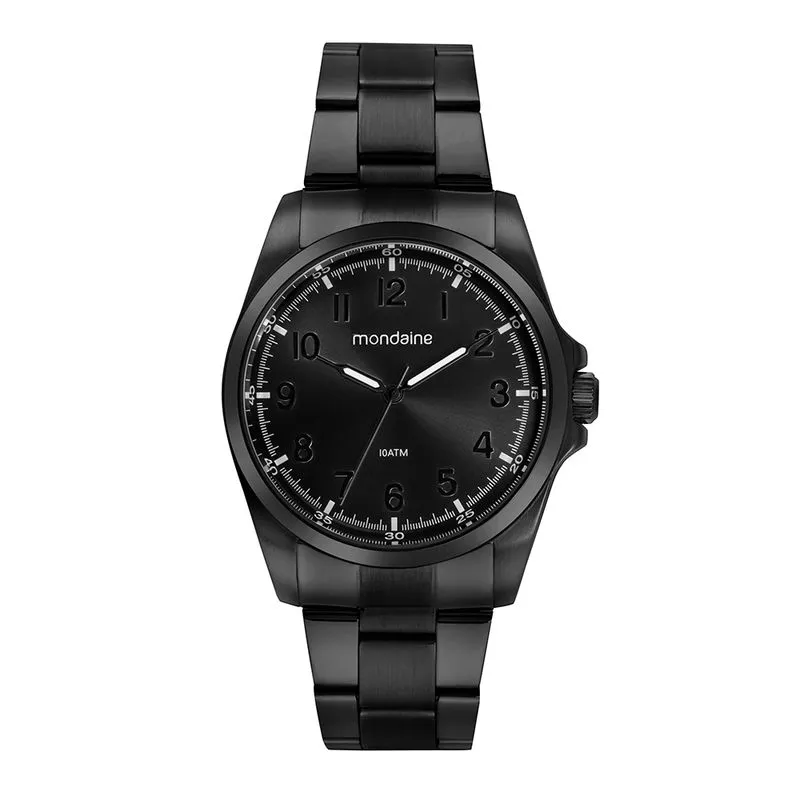Relógio Masculino Aço Casual Preto