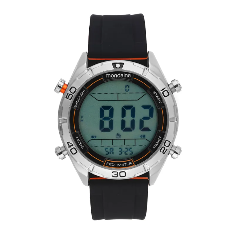 Relógio Masculino Digital Silicone Prata