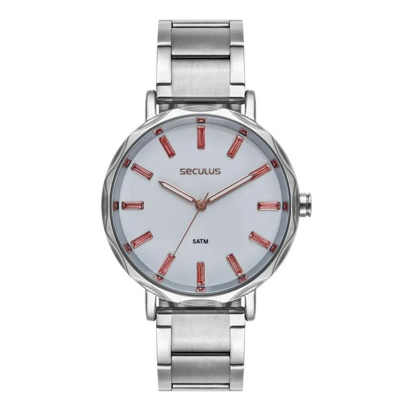 Relógio Seculus Feminino Fashion Prateado