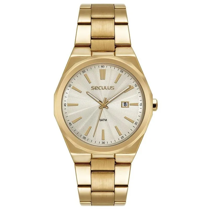 Relógio Séculus feminino dourado 23731GPSVDA2