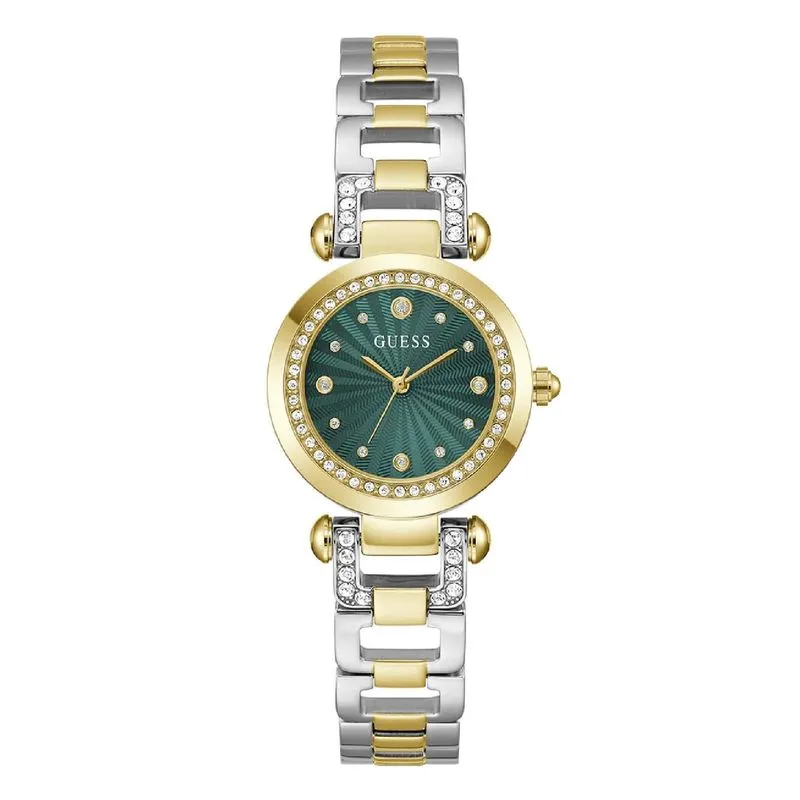 Relógio Guess Feminino Ginger Gw0869L1 Dourado E Prata