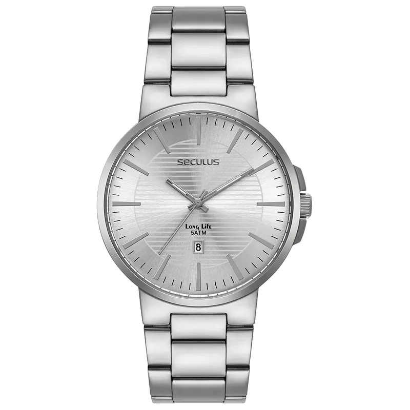 Relógio Masculino Analógico Aço Inox Prata 23730G0SVNA1