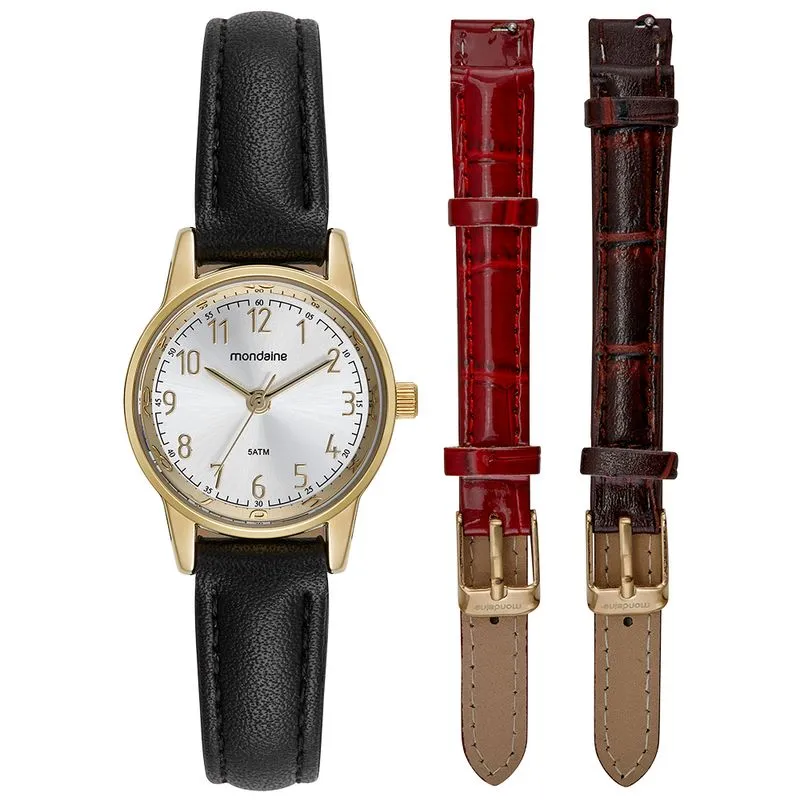 Relógio Feminino Dourado Trocas Pulseiras