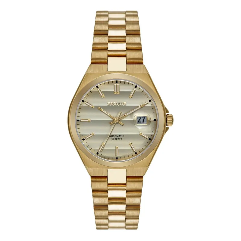 Relógio Seculus Masculino Ref: 77313gpsvda3 Automático Dourado