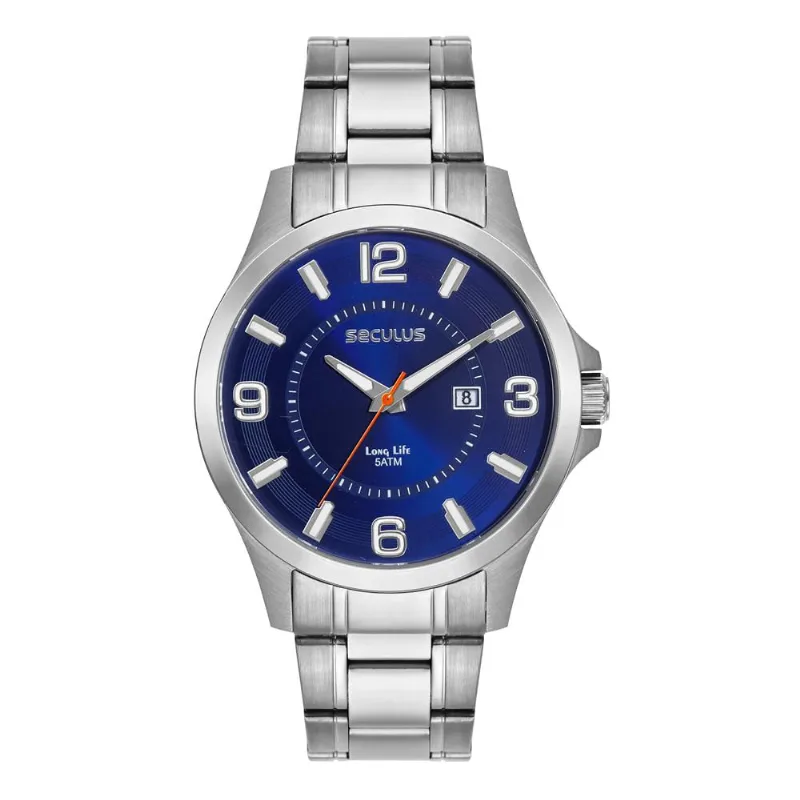 Relógio Seculus Masculino Ref: 23739g0svna1 Casual Prateado