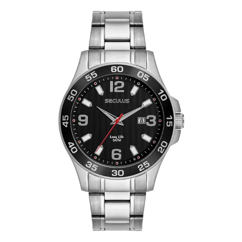 Relógio Seculus Masculino Ref: 23740g0svna1 Esportivo Prateado