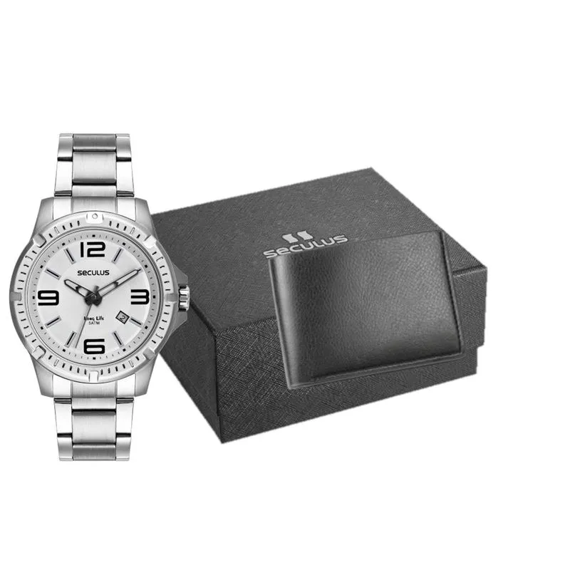 Relogio De Pulso Masculino 44206g0svna1k1 Prata - Seculus