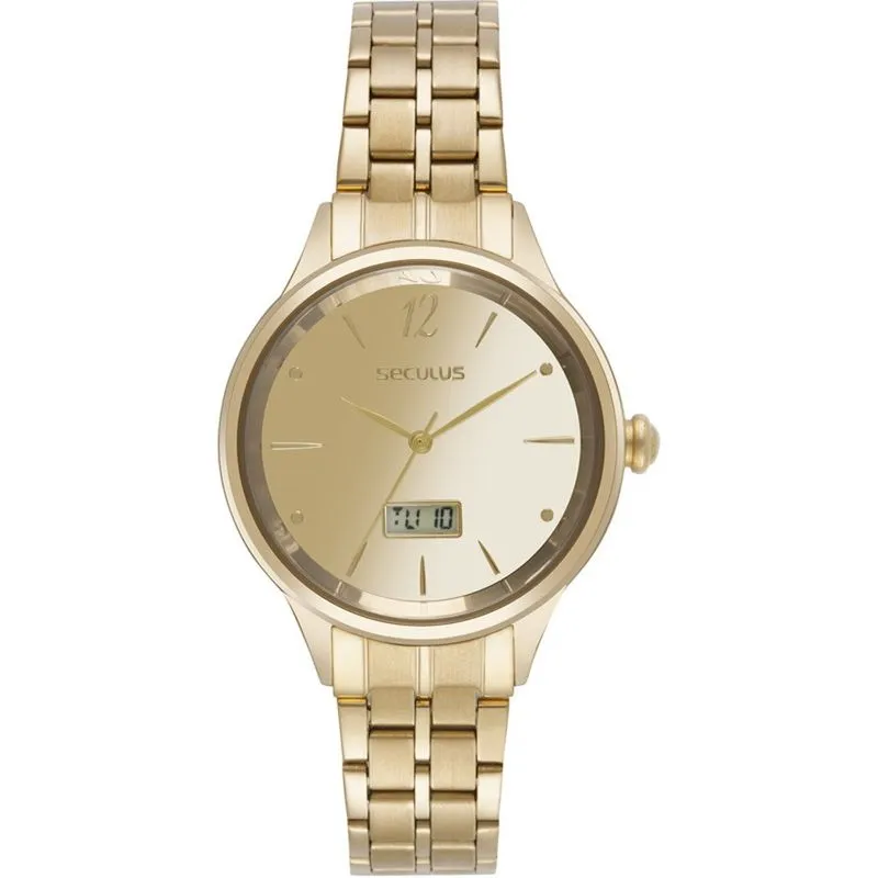Relógio Feminino Seculus Dourado 77332LPSVDS1