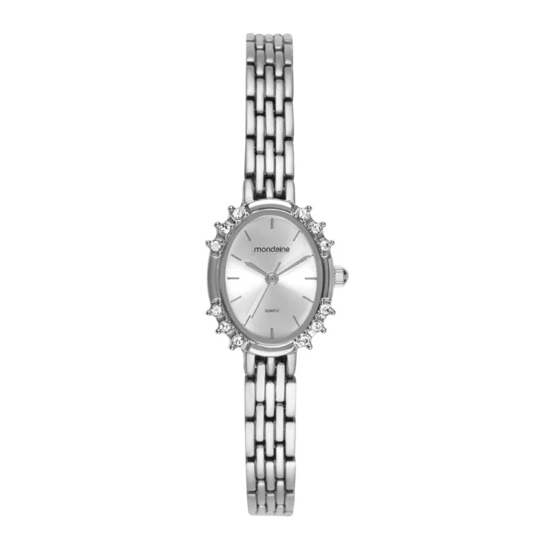 Relogio Mondaine Feminino Ref: 32906l0mvnm2 Bracelete Oval Prateado