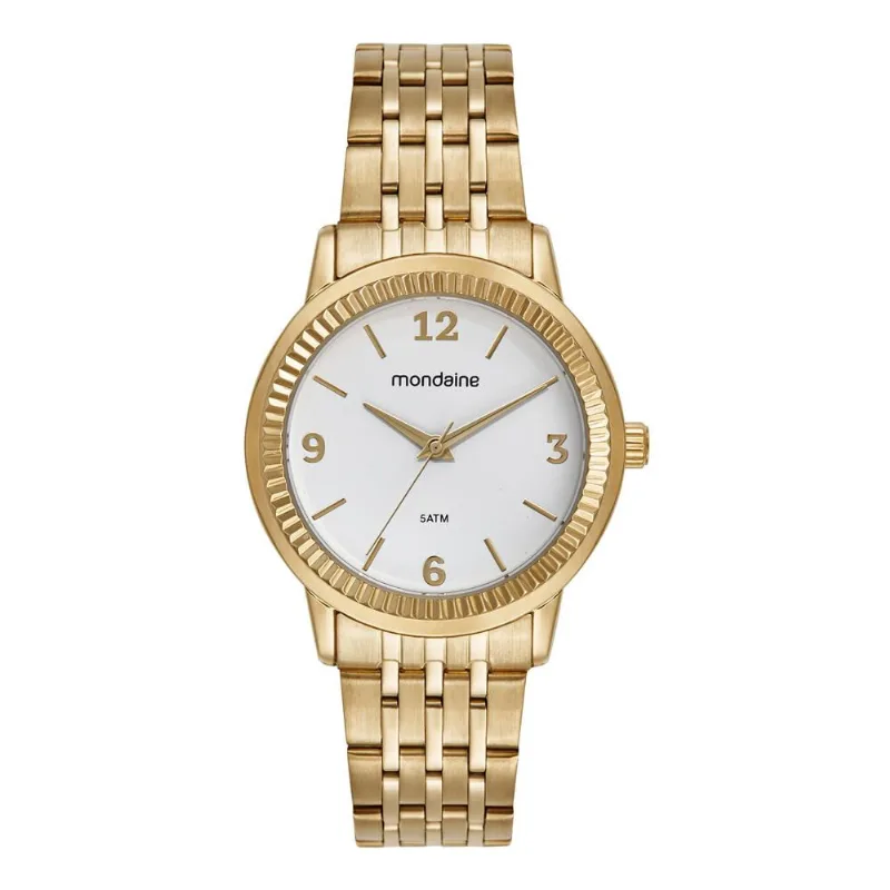 Relogio Mondaine Feminino Ref: 32919lpmvde1 Casual Dourado