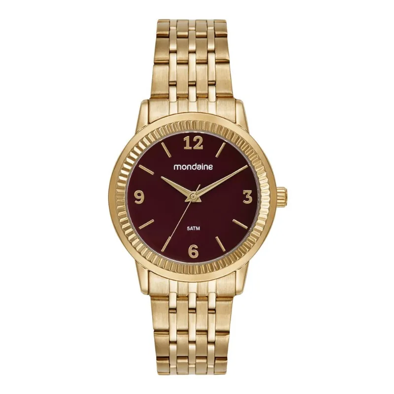 Relogio Mondaine Feminino Ref: 32919lpmvde2 Casual Dourado