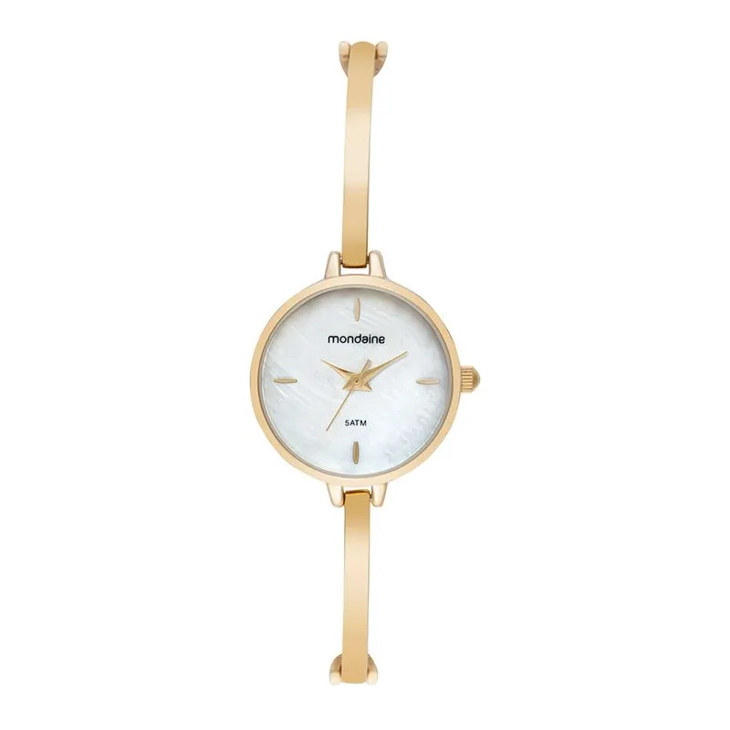 Relógio Feminino Bracelete Madrepérola Dourado