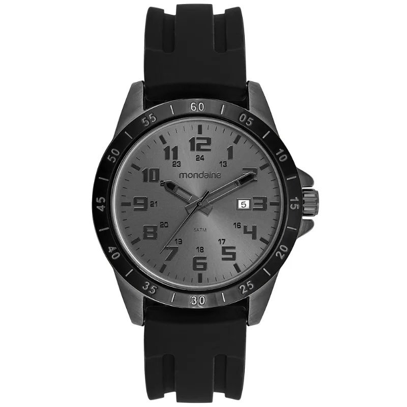 Relógio Masculino Esportivo Cinza Pulseira Silicone