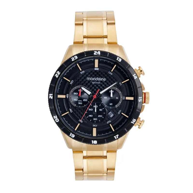 Relógio Masculino Cronógrafo Dourado