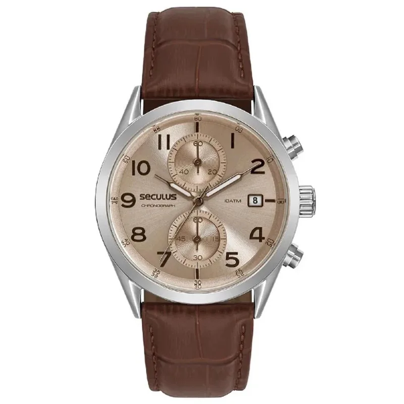 Relógio Seculus Masculino Ref: 77338g0svnc1 Cronógrafo Prateado