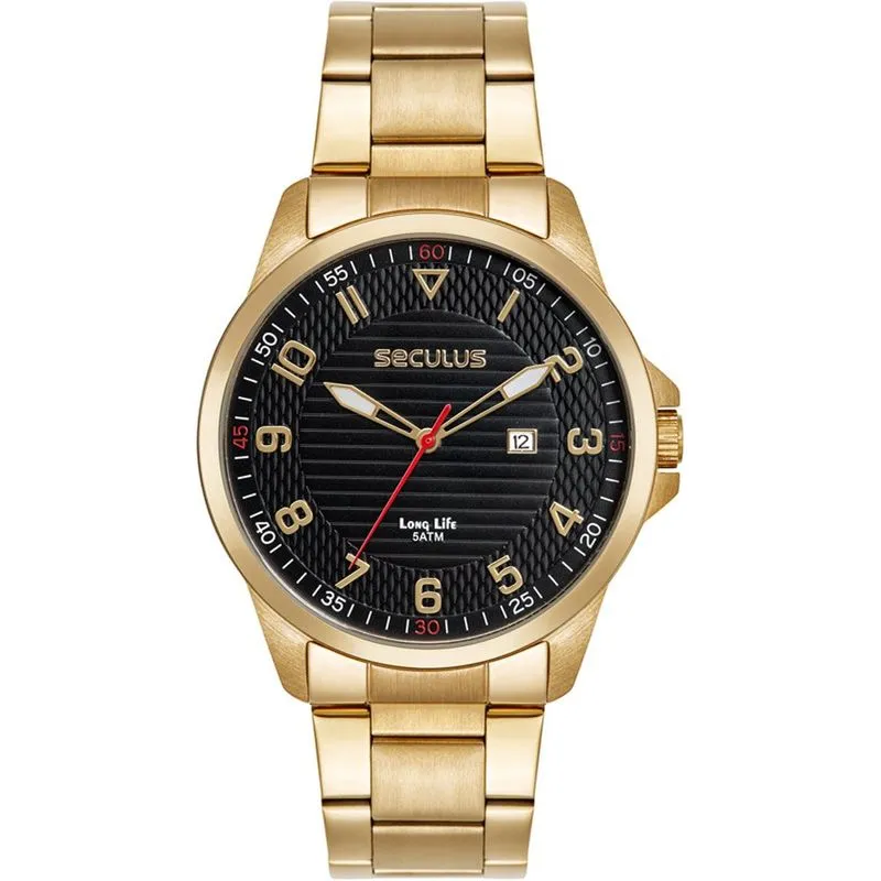 Relógio Masculino Seculus Dourado 44298GPSVDA2
