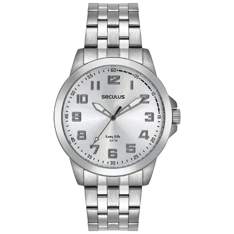 Relógio Seculus Masculino Ref: 44293g0svna2 Casual Prateado