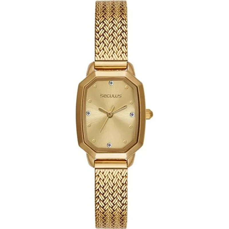 Relógio Feminino Seculus Dourado 77344LPSVDS1