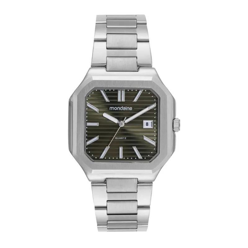 Relogio Mondaine Masculino Ref: 32945g0mvne2 Retangular Prateado
