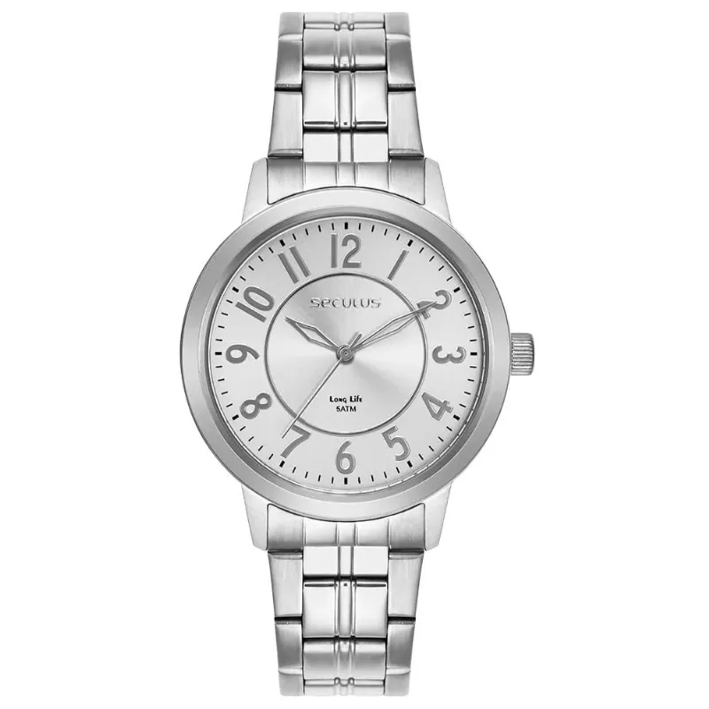 Relógio Seculus Feminino Ref: 44311l0svna3 Casual Aço Prateado