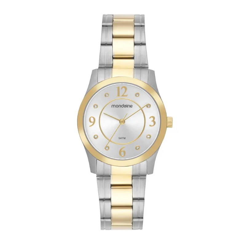 Relogio Mondaine Feminino Ref: 99831lpmvba3 Casual Aço Bicolor