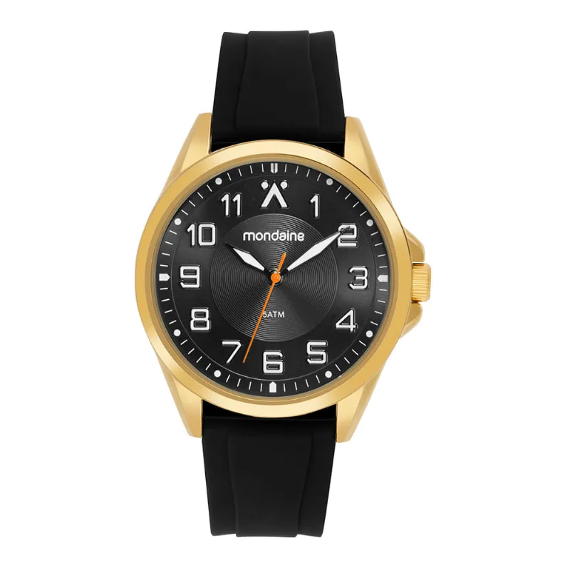 Relógio Masculino Preto Fivela Silicone Relógio Masculino Mondaine Preto Fivela Silicone