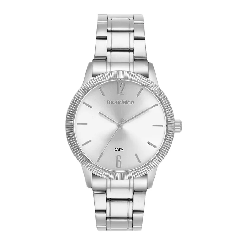 Relógio Feminino Aço Prata Minimalista