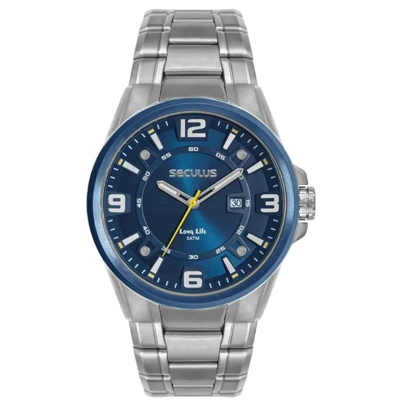 Relógio Seculus Masculino Ref: 44316g0svna2 Esportivo Prateado