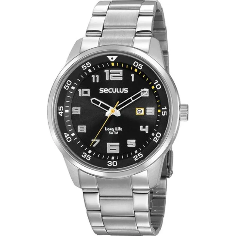 Relogio De Pulso Masculino 20802g0svna3k5 Prata - Seculus