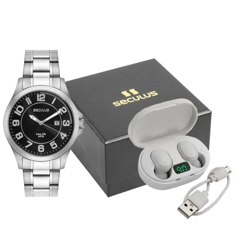 Relogio De Pulso Masculino 23728g0svna1k1 Prata - Seculus