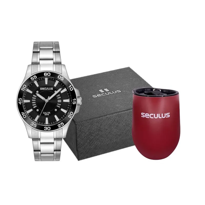 Relogio De Pulso Masculino 23729g0svna1k1 Prata - Seculus