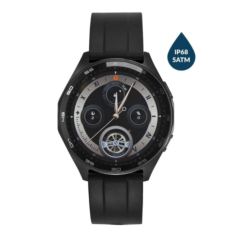 Relógio Masculino Smart Pro Digital em Silicone com Tela AMOLED Preto Séculus 1.43POL