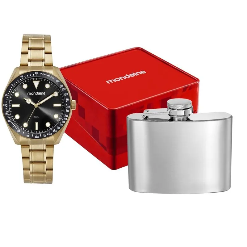 Relógio De Pulso Masculino + Acessorio 32735gpmvda3k1 - Mondaine
